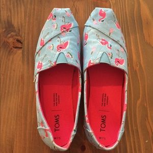 TOMS Flamingo Party Glitter Shoe